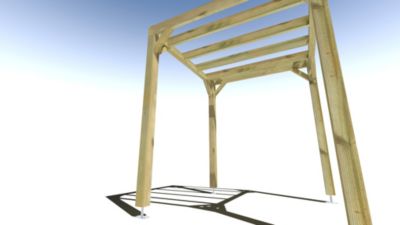 Pergola bois - 2m x 2m - indépendante - sens profondeur - livraison comprise