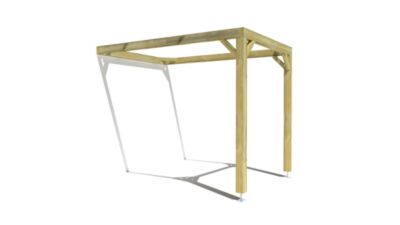 Pergola bois - 2m x 3m - adossée - cadre simple - livraison comprise