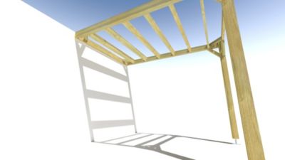 Pergola bois - 2m x 3m - adossée - sens largeur - livraison comprise