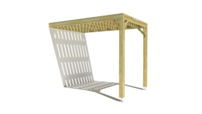 Pergola bois - 2m x 3m - adossée - sens largeur - platelage bois - livraison comprise