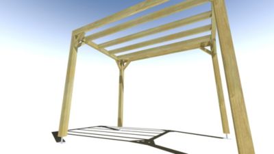 Pergola bois - 2m x 3m - indépendante - sens profondeur - livraison comprise