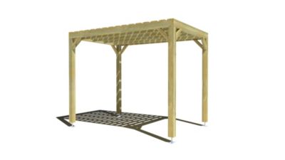 Pergola bois - 2m x 3m - indépendante - sens profondeur - platelage bois - livraison comprise