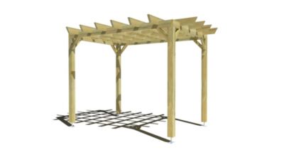 Pergola bois - 2m x 3m - indépendante - style retro - livraison comprise