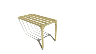 Pergola bois - 2m x 4m - adossée - sens profondeur - livraison comprise