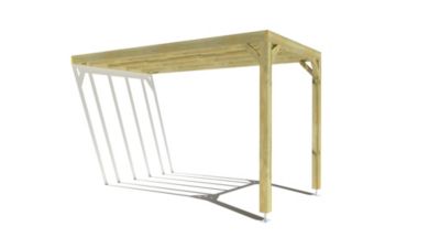 Pergola bois - 2m x 4m - adossée - sens profondeur - livraison comprise