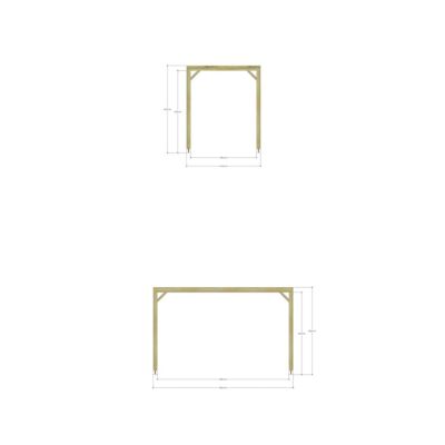 Pergola bois - 2m x 4m - indépendante - cadre simple - livraison comprise