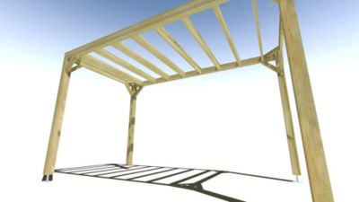 Pergola bois - 2m x 4m - indépendante - sens largeur - livraison comprise