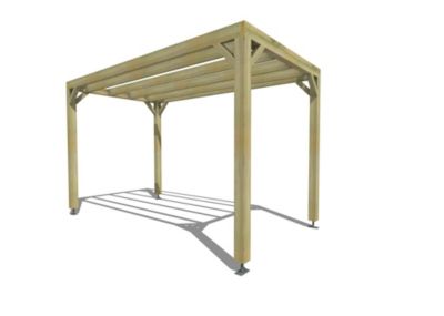 Pergola bois - 2m x 4m - indépendante - sens profondeur - livraison comprise