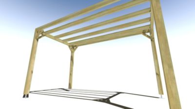 Pergola bois - 2m x 4m - indépendante - sens profondeur - livraison comprise