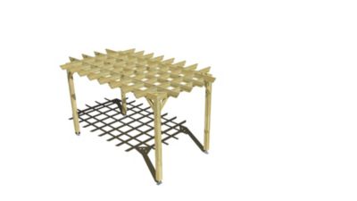 Pergola bois - 2m x 4m - indépendante - style retro - livraison comprise