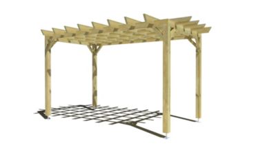 Pergola bois - 2m x 4m - indépendante - style retro - livraison comprise