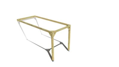 Pergola bois - 2m x 5m - adossée - cadre simple - livraison comprise