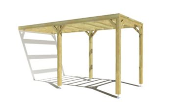 Pergola bois - 2m x 5m - adossée - sens largeur - livraison comprise