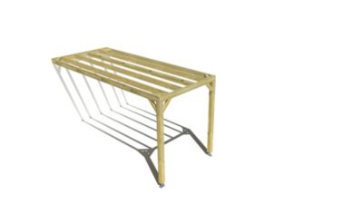 Pergola bois - 2m x 5m - adossée - sens profondeur - livraison comprise