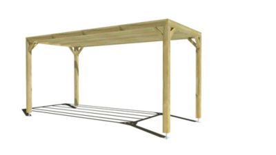 Pergola bois - 2m x 5m - indépendante - sens profondeur - livraison comprise