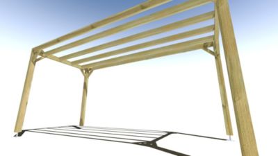 Pergola bois - 2m x 5m - indépendante - sens profondeur - livraison comprise