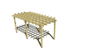 Pergola bois - 2m x 5m - indépendante - style retro - livraison comprise