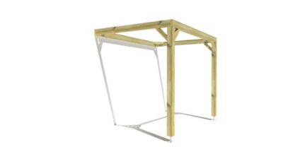 Pergola bois - 3m x 2m - adossée - cadre simple - livraison comprise