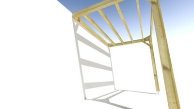 Pergola bois - 3m x 2m - adossée - sens largeur - livraison comprise