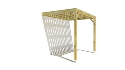 Pergola bois - 3m x 2m - adossée - sens largeur - platelage bois - livraison comprise