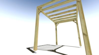 Pergola bois - 3m x 2m - indépendante - sens profondeur - livraison comprise