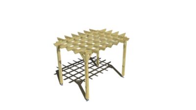 Pergola bois - 3m x 2m - indépendante - style retro - livraison comprise