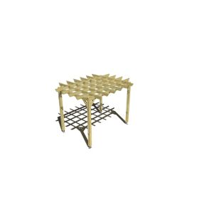 Pergola bois - 3m x 2m - indépendante - style retro - livraison comprise