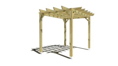 Pergola bois - 3m x 2m - indépendante - style retro - livraison comprise