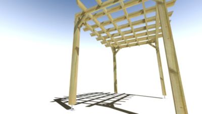 Pergola bois - 3m x 2m - indépendante - style retro - livraison comprise