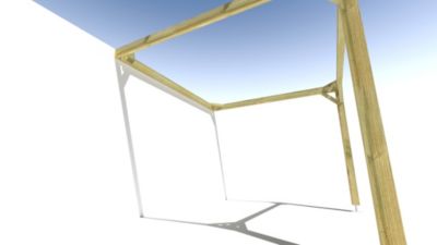 Pergola bois - 3m x 3m - adossée - cadre simple - livraison comprise