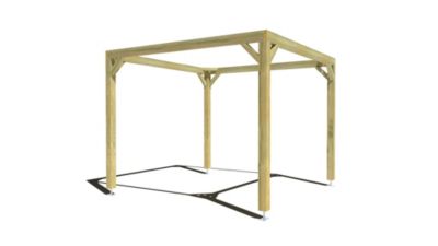 Pergola bois - 3m x 3m - indépendante - cadre simple - livraison comprise