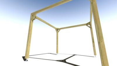 Pergola bois - 3m x 3m - indépendante - cadre simple - livraison comprise