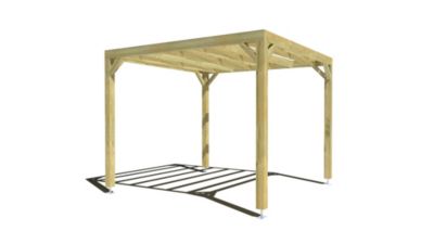 Pergola bois - 3m x 3m - indépendante - sens largeur - livraison comprise