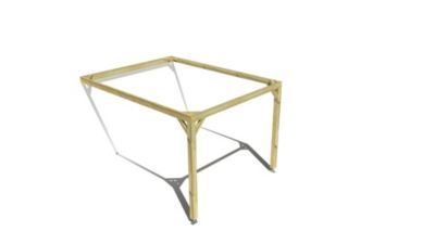 Pergola bois - 3m x 4m - adossée - cadre simple - livraison comprise