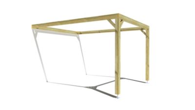 Pergola bois - 3m x 4m - adossée - cadre simple - livraison comprise