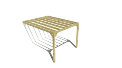 Pergola bois - 3m x 4m - adossée - sens profondeur - livraison comprise