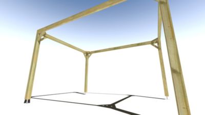 Pergola bois - 3m x 4m - indépendante - cadre simple - livraison comprise