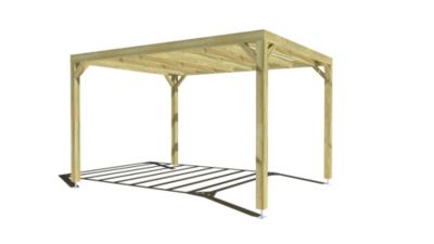 Pergola bois - 3m x 4m - indépendante - sens largeur - livraison comprise