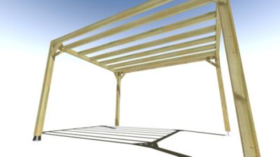 Pergola bois - 3m x 4m - indépendante - sens profondeur - livraison comprise