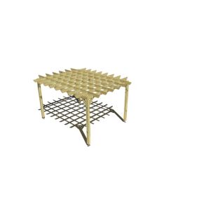 Pergola bois - 3m x 4m - indépendante - style retro - livraison comprise