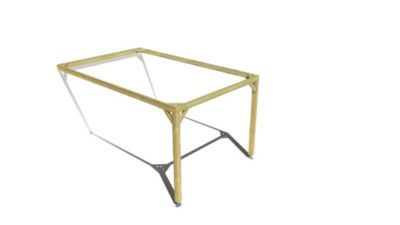 Pergola bois - 3m x 5m - adossée - cadre simple - livraison comprise