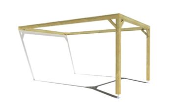 Pergola bois - 3m x 5m - adossée - cadre simple - livraison comprise