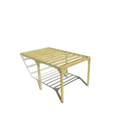 Pergola bois - 3m x 5m - adossée - sens largeur - livraison comprise