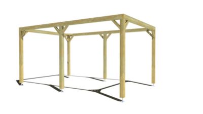 Pergola bois - 3m x 5m - indépendante - cadre simple - livraison comprise