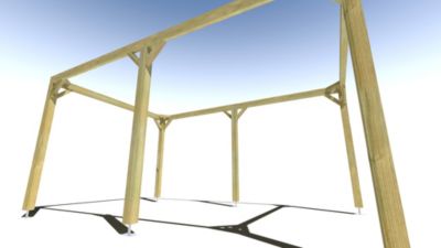 Pergola bois - 3m x 5m - indépendante - cadre simple - livraison comprise