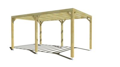 Pergola bois - 3m x 5m - indépendante - sens largeur - livraison comprise