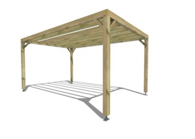Pergola bois - 3m x 5m - indépendante - sens profondeur - livraison comprise