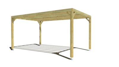 Pergola bois - 3m x 5m - indépendante - sens profondeur - livraison comprise