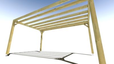 Pergola bois - 3m x 5m - indépendante - sens profondeur - livraison comprise