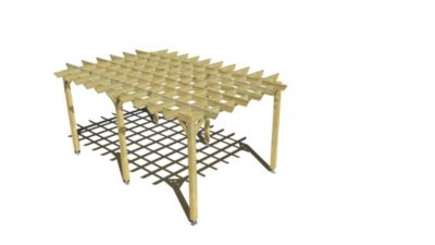 Pergola bois - 3m x 5m - indépendante - style retro - livraison comprise